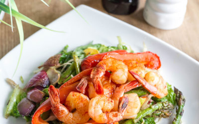 Simple Salad Recipe: Shrimp Salad with Grilled Veggies