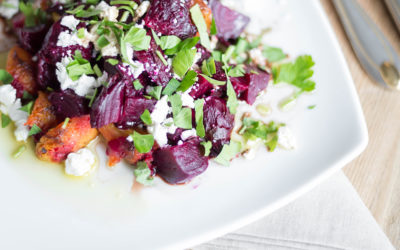 Simple Salad Recipe: Beet Salad with Goat Cheese and Parsley